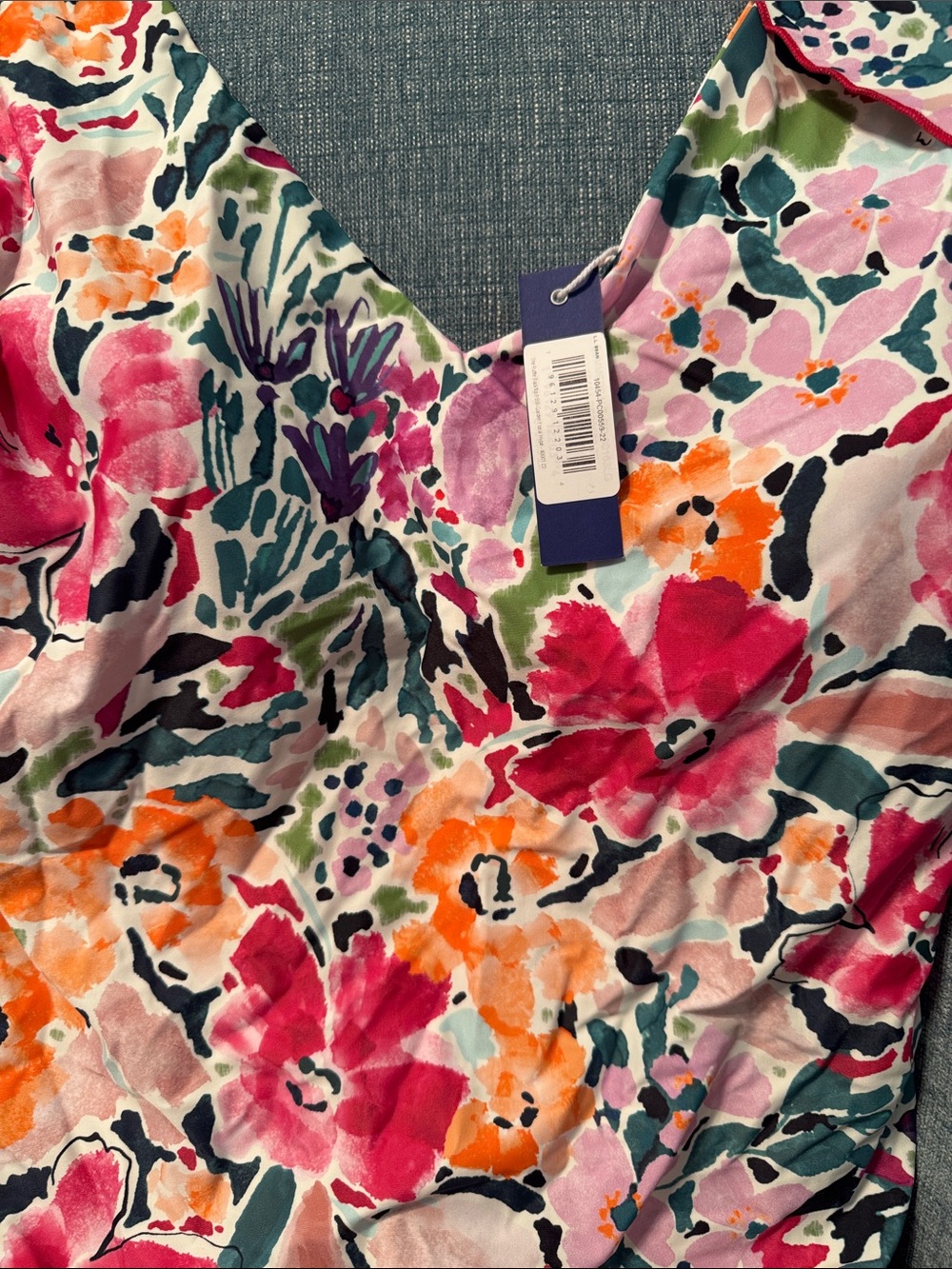 Summersalt x LL Bean Floral Ruffle One-Piece Swimsuit - Pink, Coral, Green - Picture 2 of 4